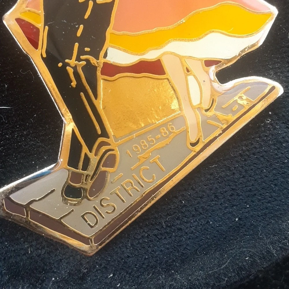 Dancing Couple Enamel Pin, Loins Club